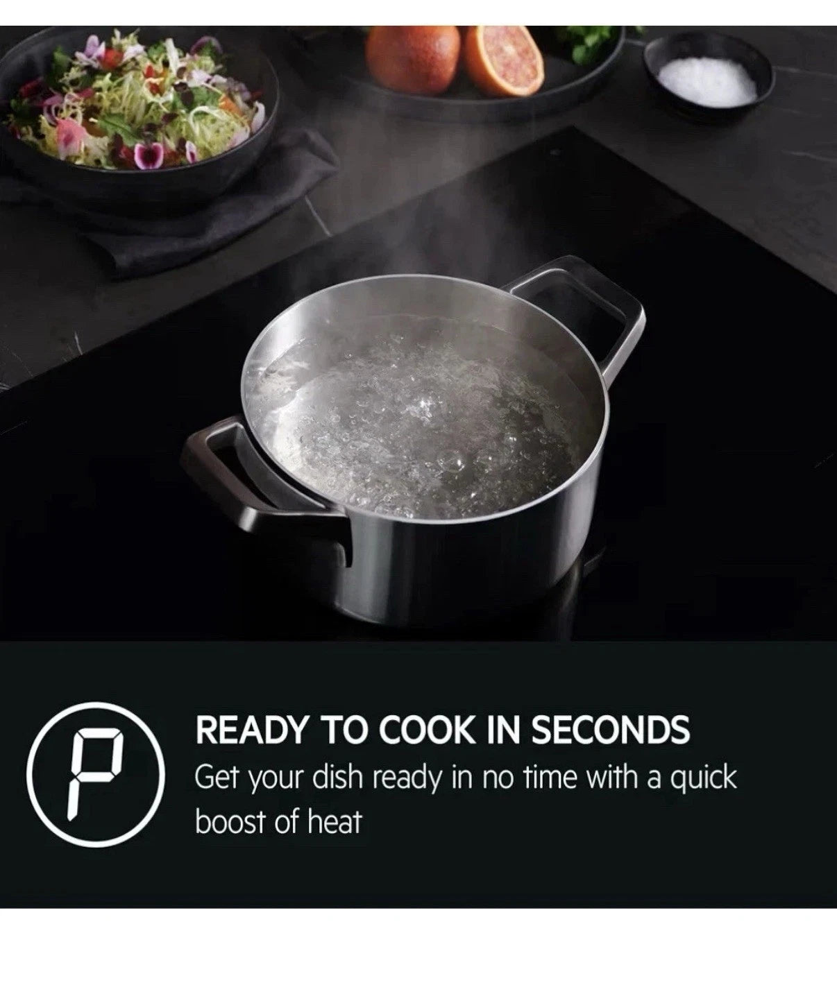 AEG 7000 Series IAE64411FB 59cm 4-Zone SenseBoil Induction Hob in Black - Hob2Hood - HW181702-02