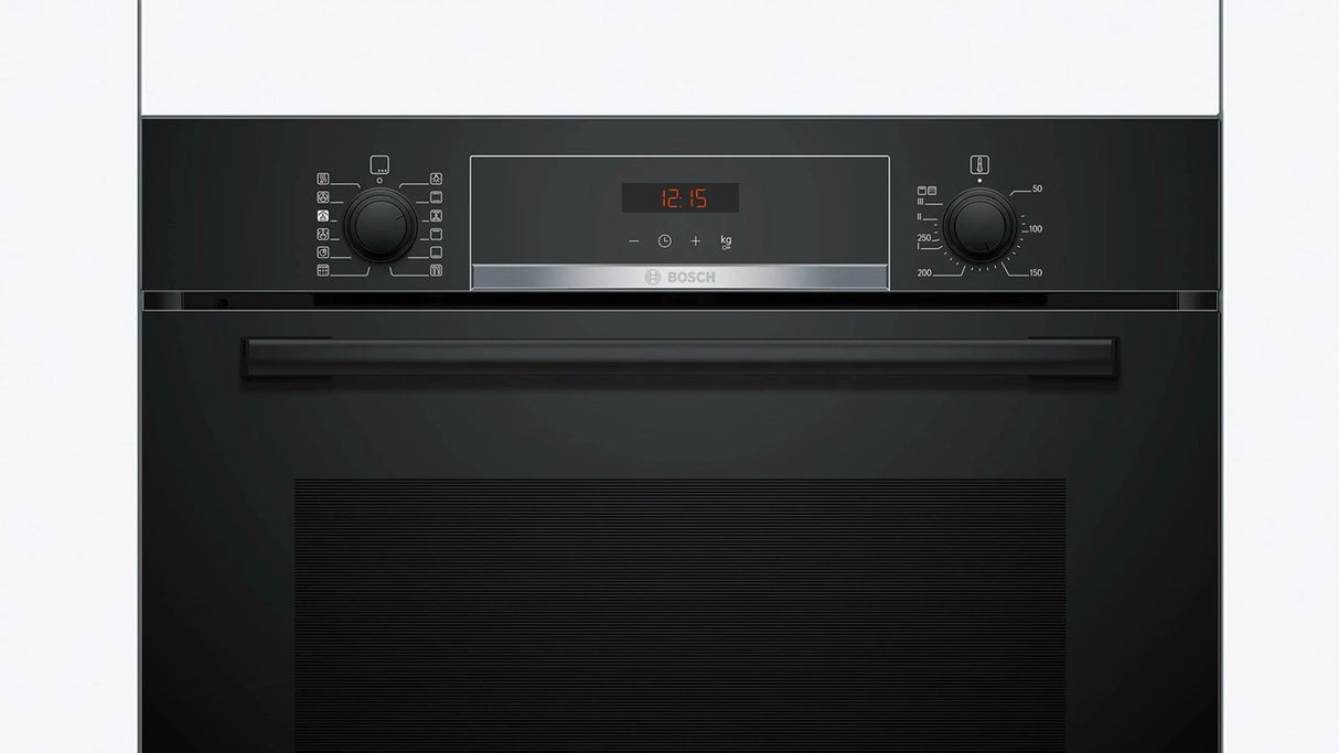 Bosch Series 4 HQA574BB3B  Electric 71L Single Oven with Pyrolytic Self Cleaning in Black - A+ Rated - HW181708