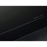 AEG Series 7000 NCH84C23AB 80cm Induction Hob with Venting Extraction and SenseFry® in Matt Black - A+ Rated. Stock photo highlighting the sensefry logo.