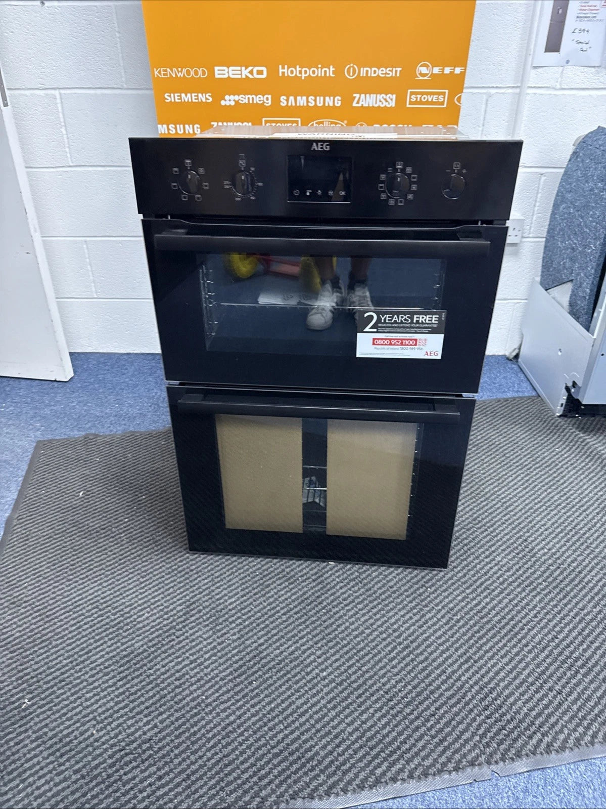 AEG 6000 DCB535060B SurroundCook Double Built-in Oven in Black - A/A Rated - (Dented Casing) - HW181547
