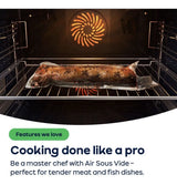 Samsung Series 4 NV7B45305AK Built-In Electric Single Oven with Dual Cook Flex™ Pyrolytic Self Cleaning and Air Sous Vide in Black - A+ Rated - HW181685