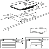 AEG IAE84421FB 7000 SenseBoil 78cm Induction Hob in Black - (Tatty Box) - HW181750