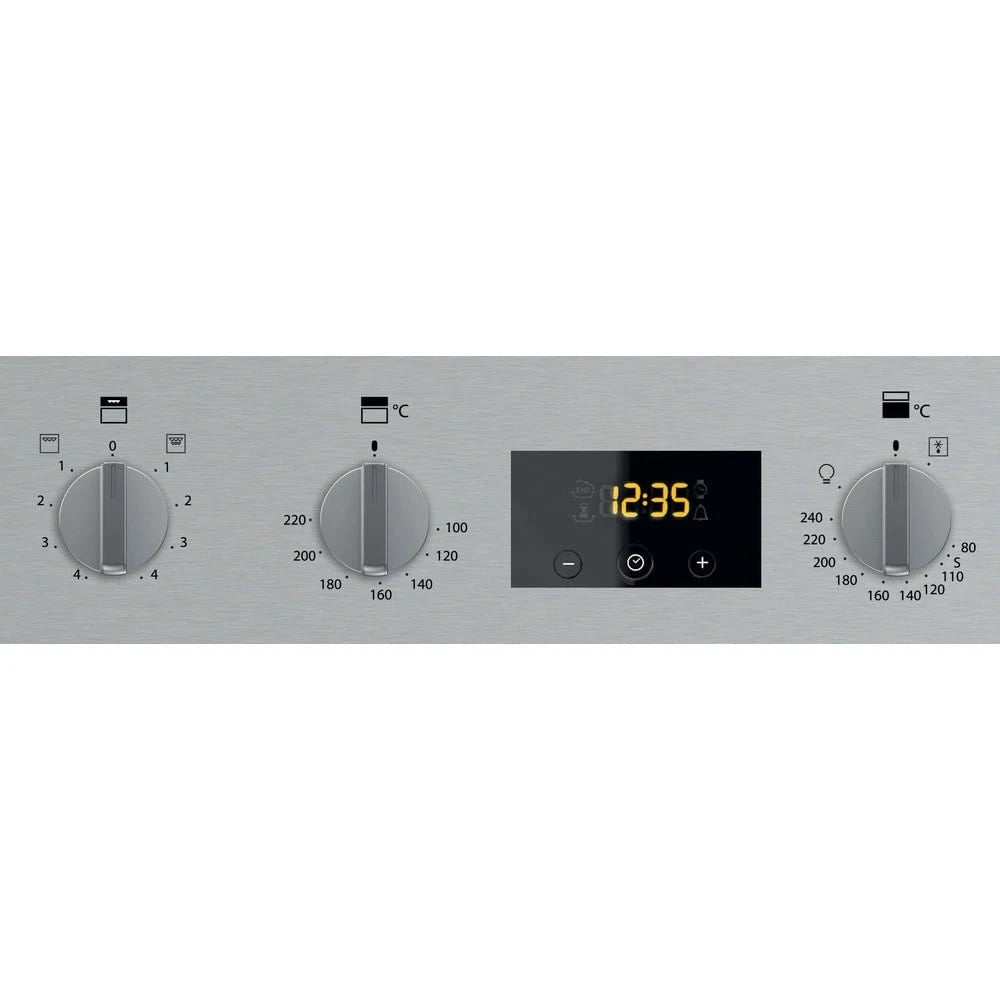 Hotpoint Class 4 DU4 541 IX Electric Built Under Double Oven in Stainless Steel - A/A Rated from HomeWise stock photo of control panel with digital display 