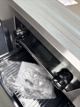 AEG BES356010M Single Oven from HomeWise with black pop out control knobs