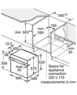 Bosch Series 4 HQA534BW3B Electric Single Oven with added Steam Function In White - A+ Rated - HW181698