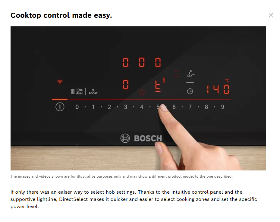 Bosch Series 6 PIX631HC1E 60cm Induction Hob with Flex Zone