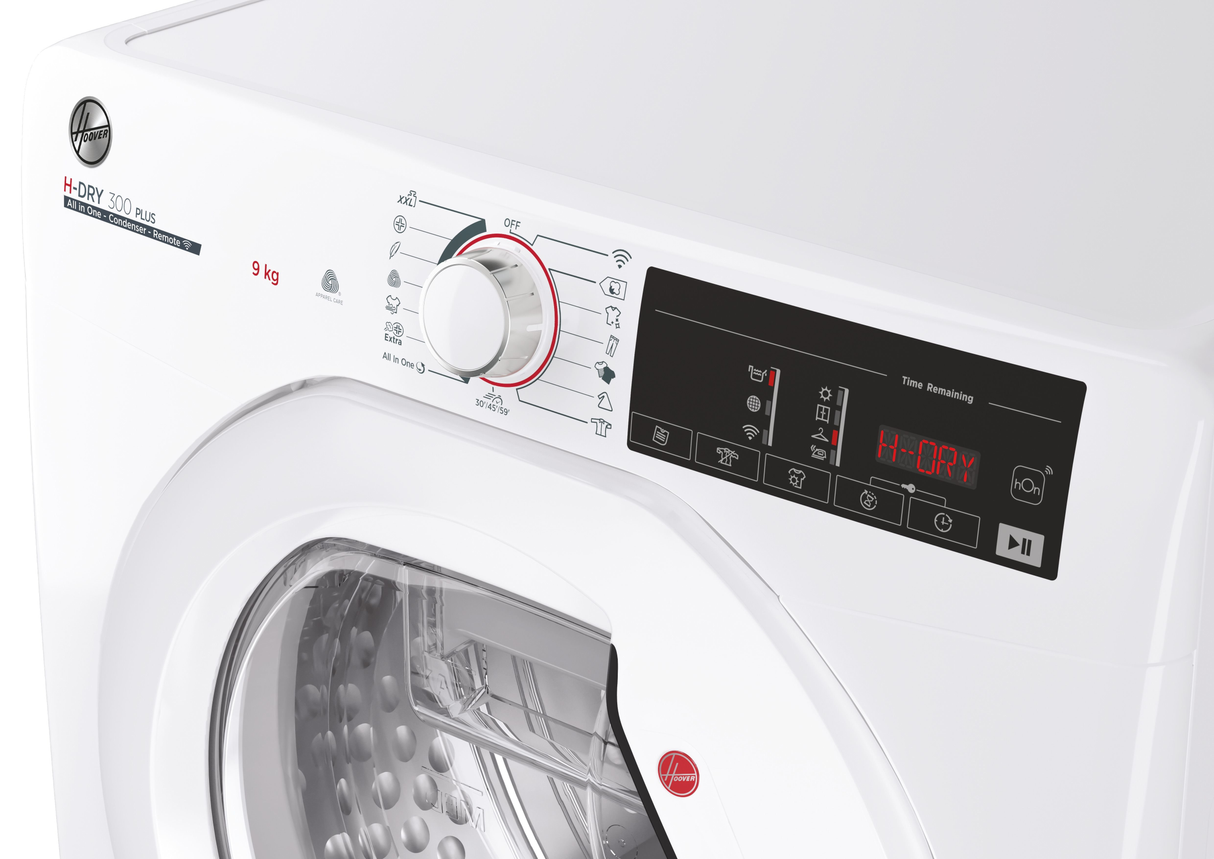Hoover HLE C9TCE-80 (01) 9KG Wi-Fi Enabled Condenser Tumble Dryer with Sensor Dry in White R