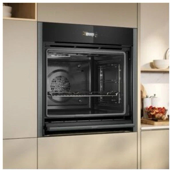 Neff N70 B54CR71G0B (11) Slide & Hide® Wi-Fi Enabled Pyrolytic Self Cleaning Electric Single Oven in Graphite - A+ Rated