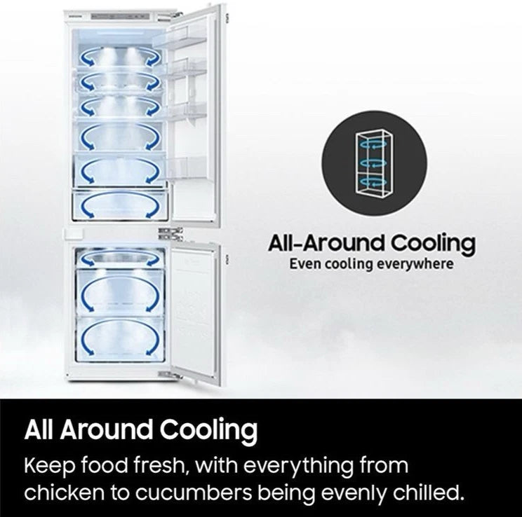 (97) Samsung BRB26615EWW 54cm Built In Fixed Hinge 70/30 Fridge Freezer with SpaceMax™ Technology in White
