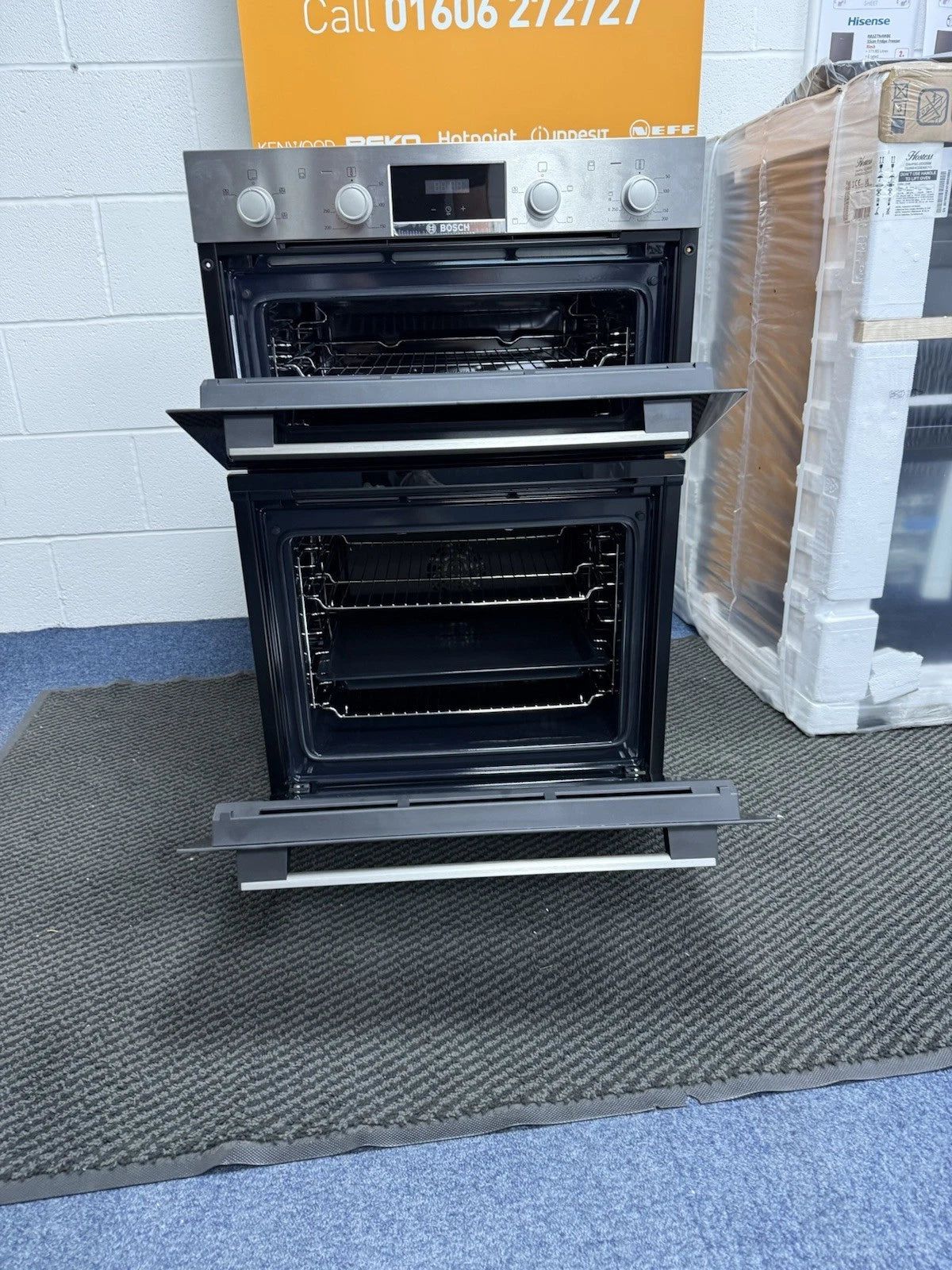 Bosch Series 2 MHA133BR0B (71) Built In Electric Double Oven in Stainless Steel - A Rated - HW181471