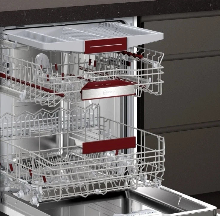 Neff N50 S155ECX07G (15) Smart WiFi Enabled Integrated Dishwasher with Stainless Steel Control Panel - C Rated (Graded)