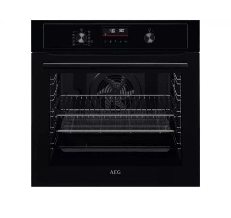 AEG 3000 BEX535A61B (00) AirFry Aqua Clean Enamel Built In Electric Single Oven in Stainless Steel - A+ Rated - (Graded) - HW181500