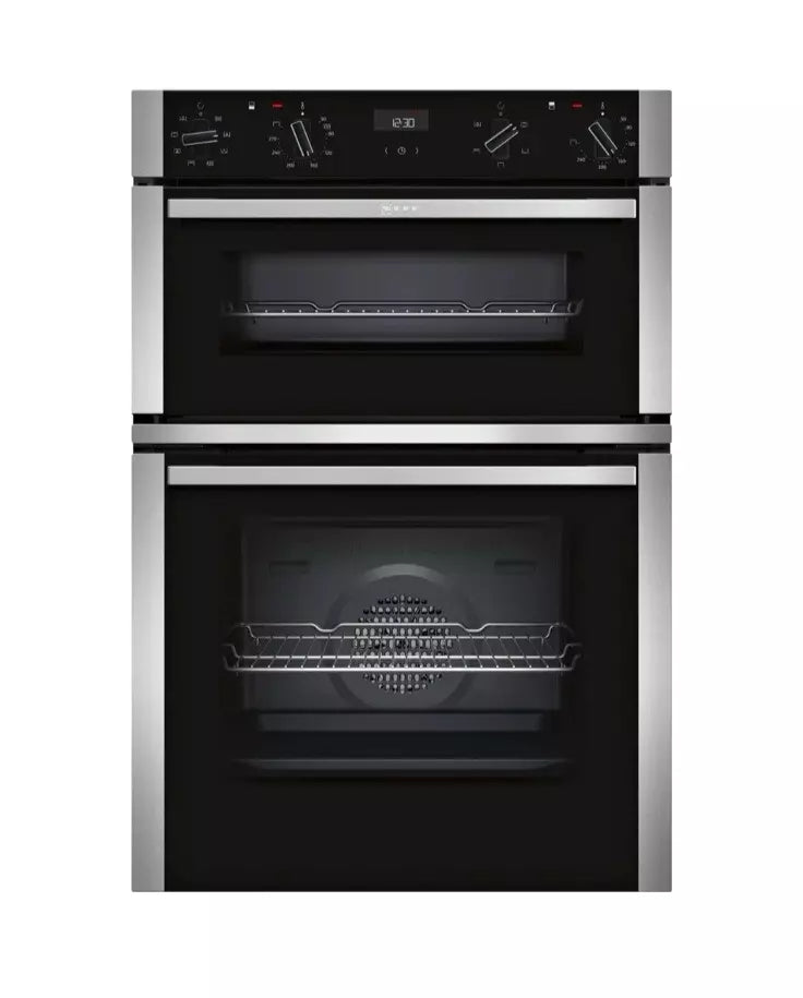 Neff N50 U1ACE2HN0B (96) Built-In Electric Double Oven in Stainless Steel - A Rated - (Blemished) - HW181496