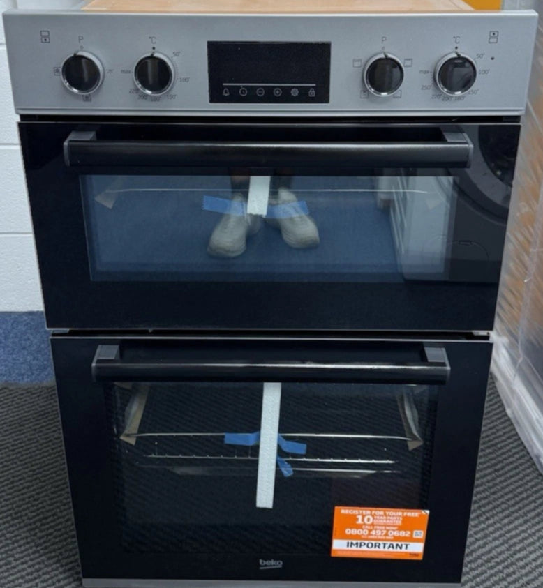 Beko RecycledNet® BBXDF22300S (66) Built In Double Oven in Silver - A/A Rated - (Blemished) - HW181466
