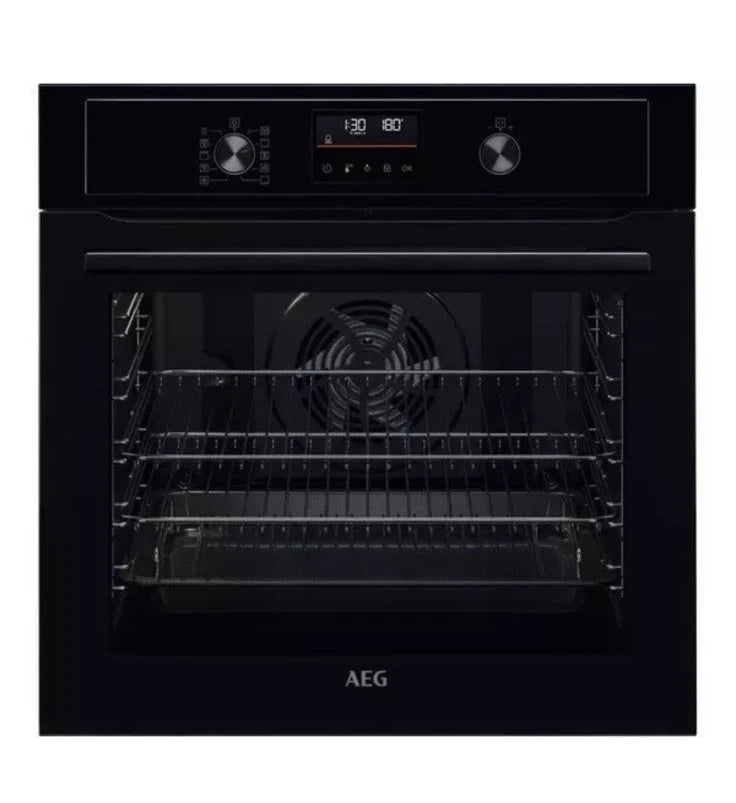 AEG BPX535061B (37) Built-In Electric Single Oven with Pyrolytic Self Cleaning in Black - A Rated (Blemishe