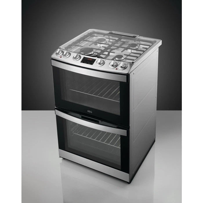 AEG CKB6540ACM Dual Fuel Cooker with 4 Gas Burner Hob in Stainless Steel - A/A Rated - (Blemished) - HW181504
