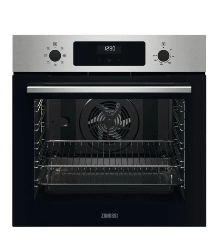 Zanussi FanCook ZOHCX3X2 (96) Single Electric Oven 72 Litres in Stainless Steel - A Rated