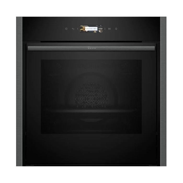 Neff N70 B54CR71G0B (11) Slide & Hide® Wi-Fi Enabled Pyrolytic Self Cleaning Electric Single Oven in Graphite - A+ Rated