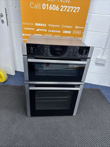 Neff N50 U1ACE2HN0B (82) Built-In Electric Double Oven in Stainless Steel - A Rated