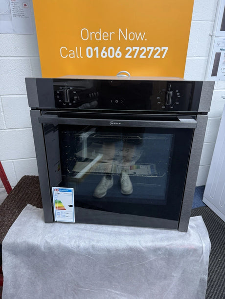 Neff B3ACE4HG0B (44) Slide & Hide® Electric Single Oven in Graphite Grey - A Rated (Blemished) - HW181444