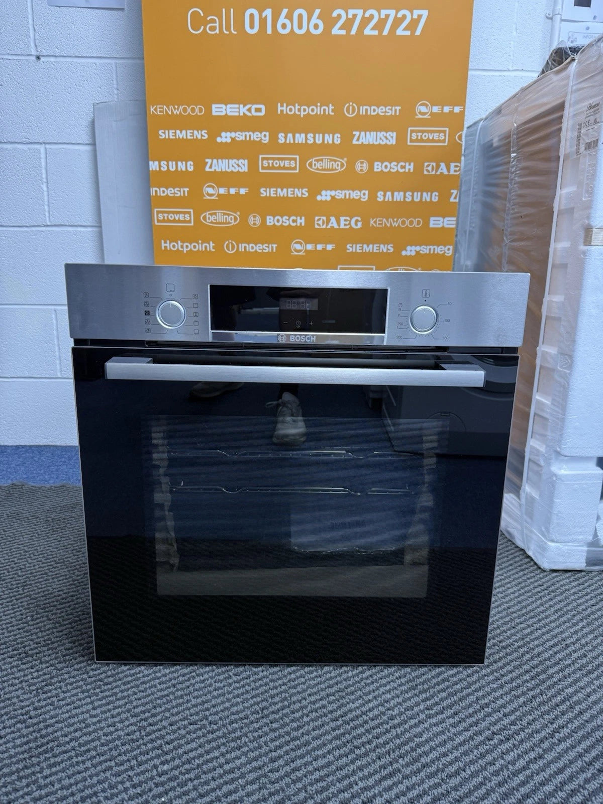 Bosch Series 4 HQA534BS3B Built In Electric Single Oven with added Steam Function in Stainless Steel - A+ Rated - HW181478
