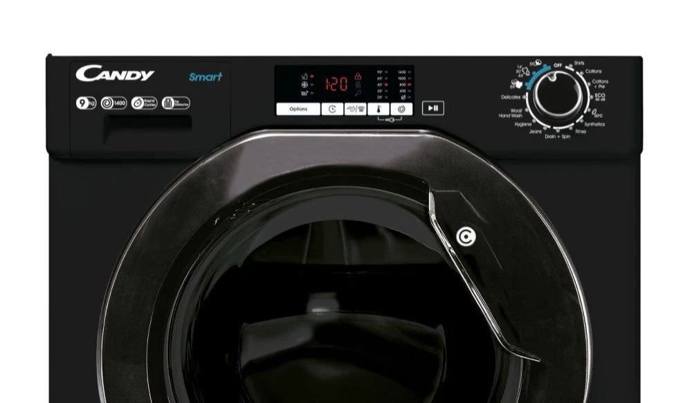 Candy CBW49D2BBW4-80 9KG 1400Spin Integrated Washing Machine in Black - POHW0092