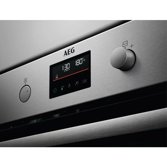 AEG Series 6000 Steambake BPS356061M (90) Electric Pyrolytic Self Clean Oven in Stainless Steel