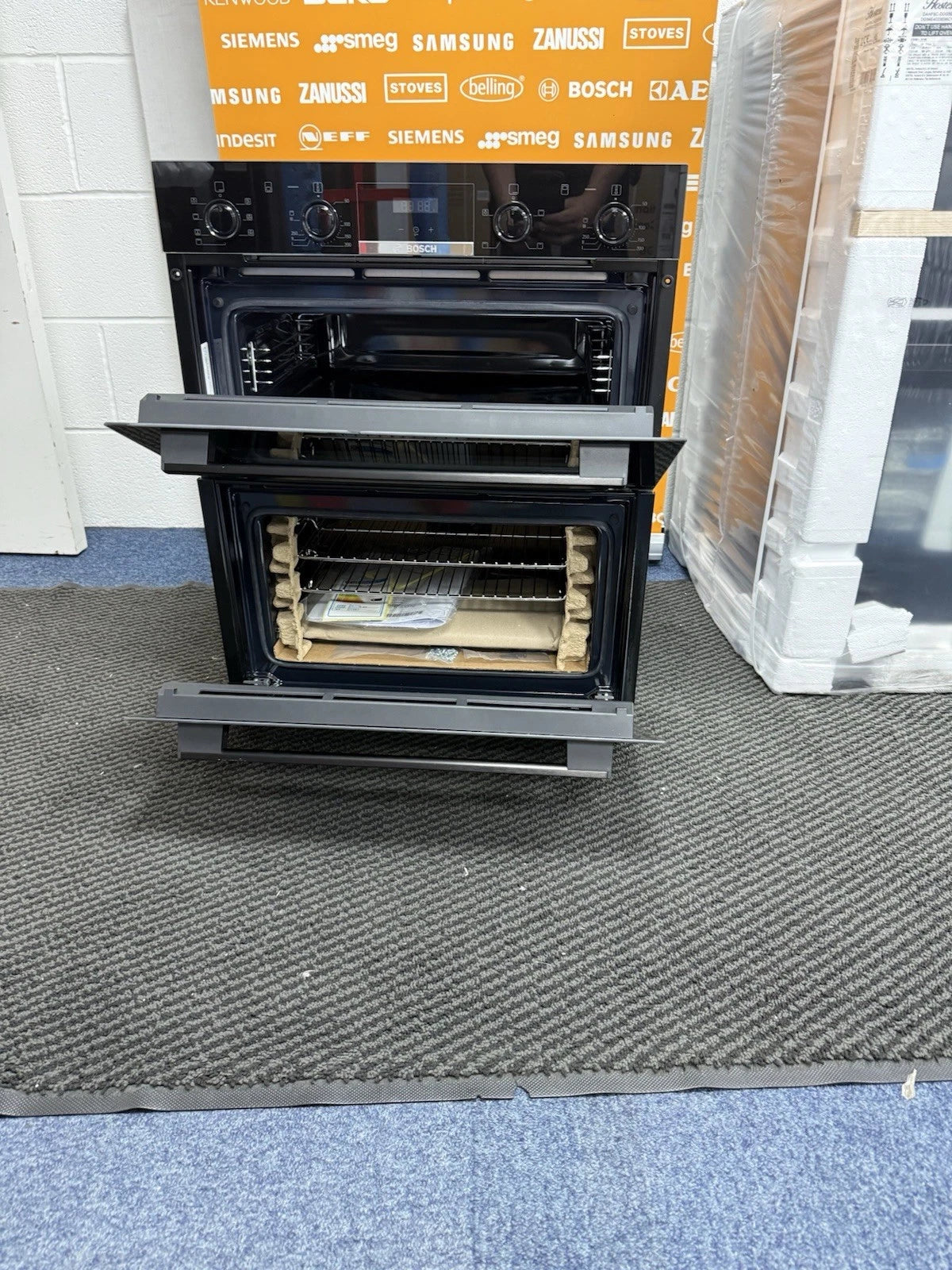 Bosch Series 4 NBS533BB0B Electric Built-Under Double Oven in Black - A Rated - HW181477