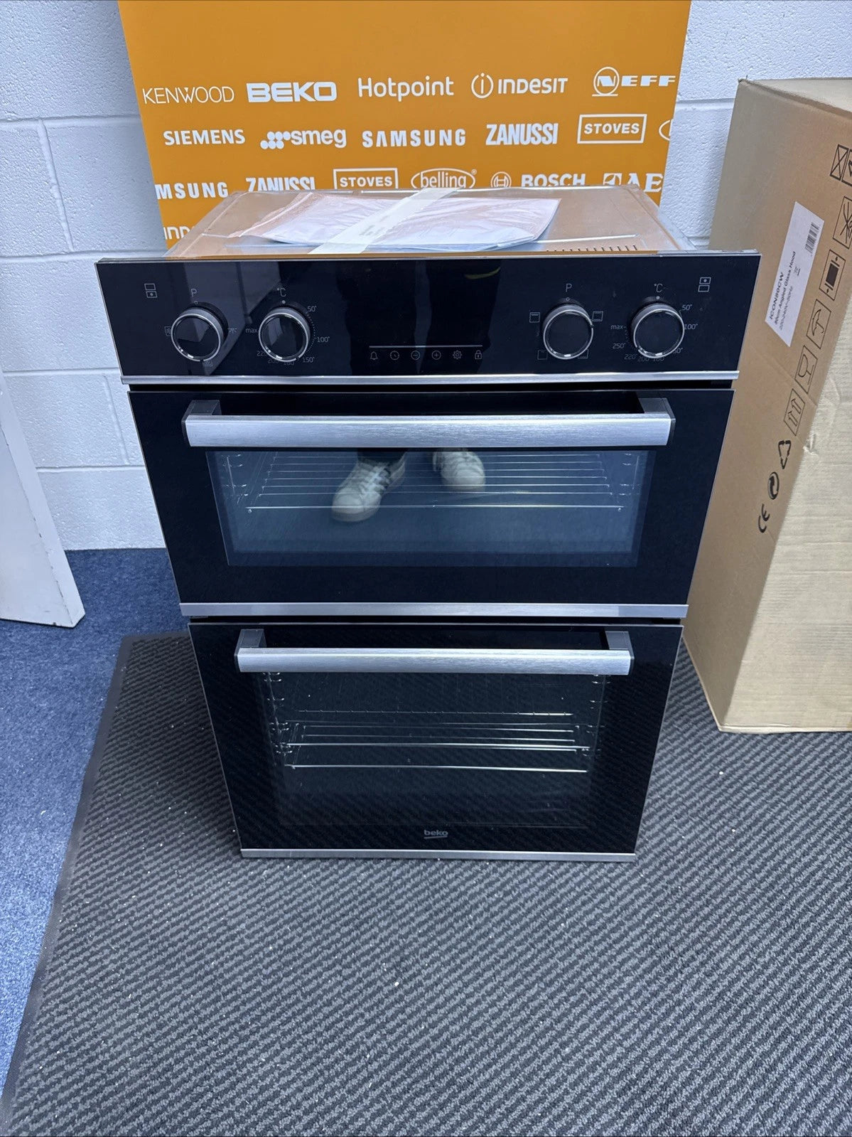 Beko BBXDF25300X Electric Double Built-in Oven in Black & Stainless Steel - A/A Rated - HW181791