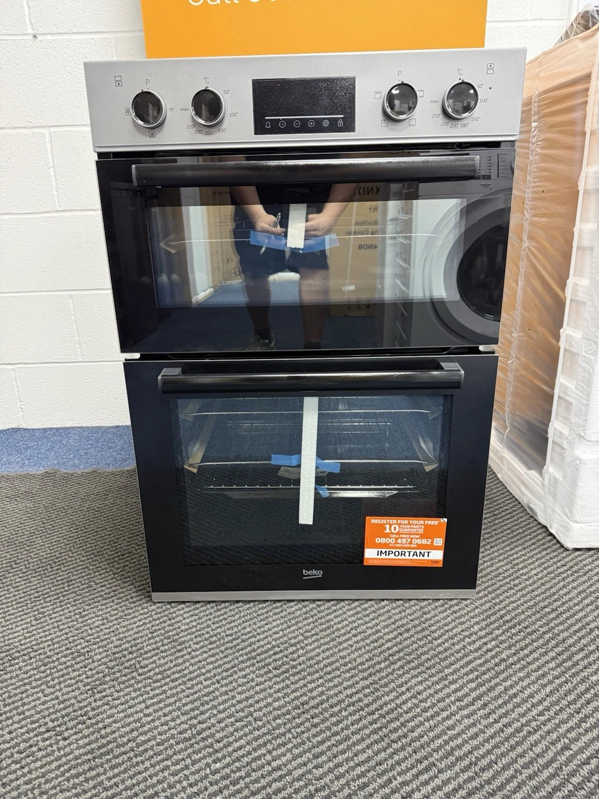 Beko RecycledNet® BBXDF22300S (66) Built In Double Oven in Silver - A/A Rated - (Blemished) - HW181466