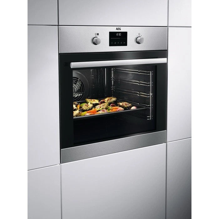 AEG Series 6000 Steambake BPS356061M (95) Electric Pyrolytic Self Clean Oven in Stainless Steel