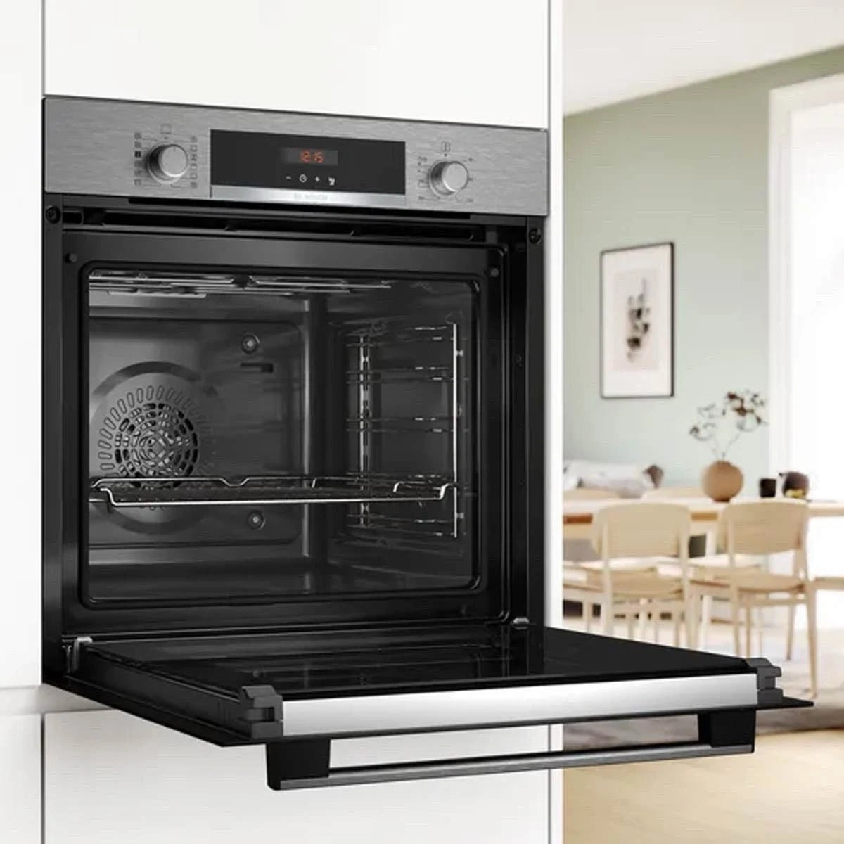 Bosch Series 4 HQA574BS3B (81) Electric Single Oven with Pyrolytic Self Cleaning in Stainless Steel - (Graded) - HW181481