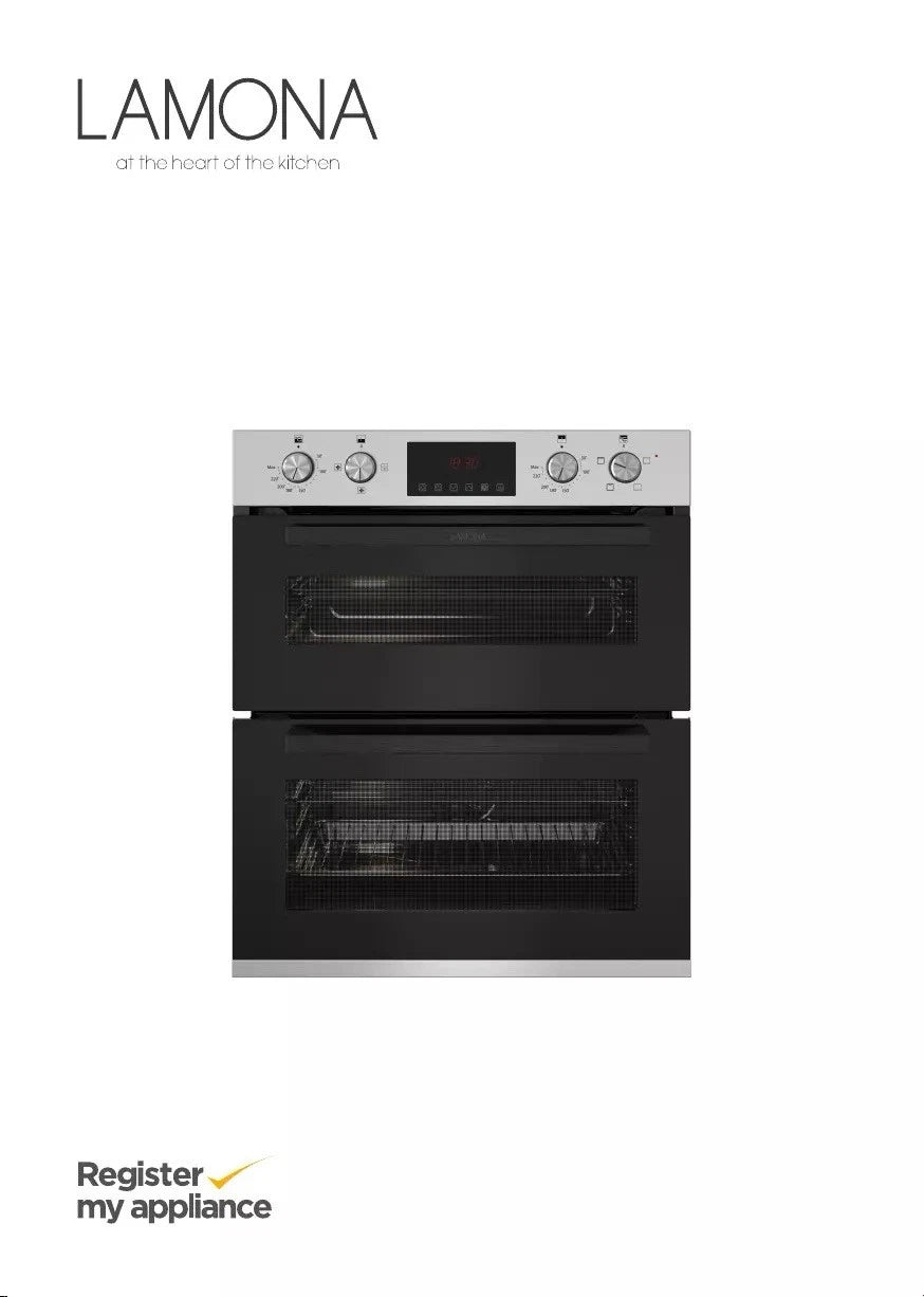 Lamona LAM4408 (29) Built Under Double Oven in Stainless Steel and Black - HW181629