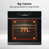 Hisense BSA65222PBUK (93) Built in Electric AirFry Single Oven with Pyrolytic Self Cleaning in Black - A+ Rated - HW181493