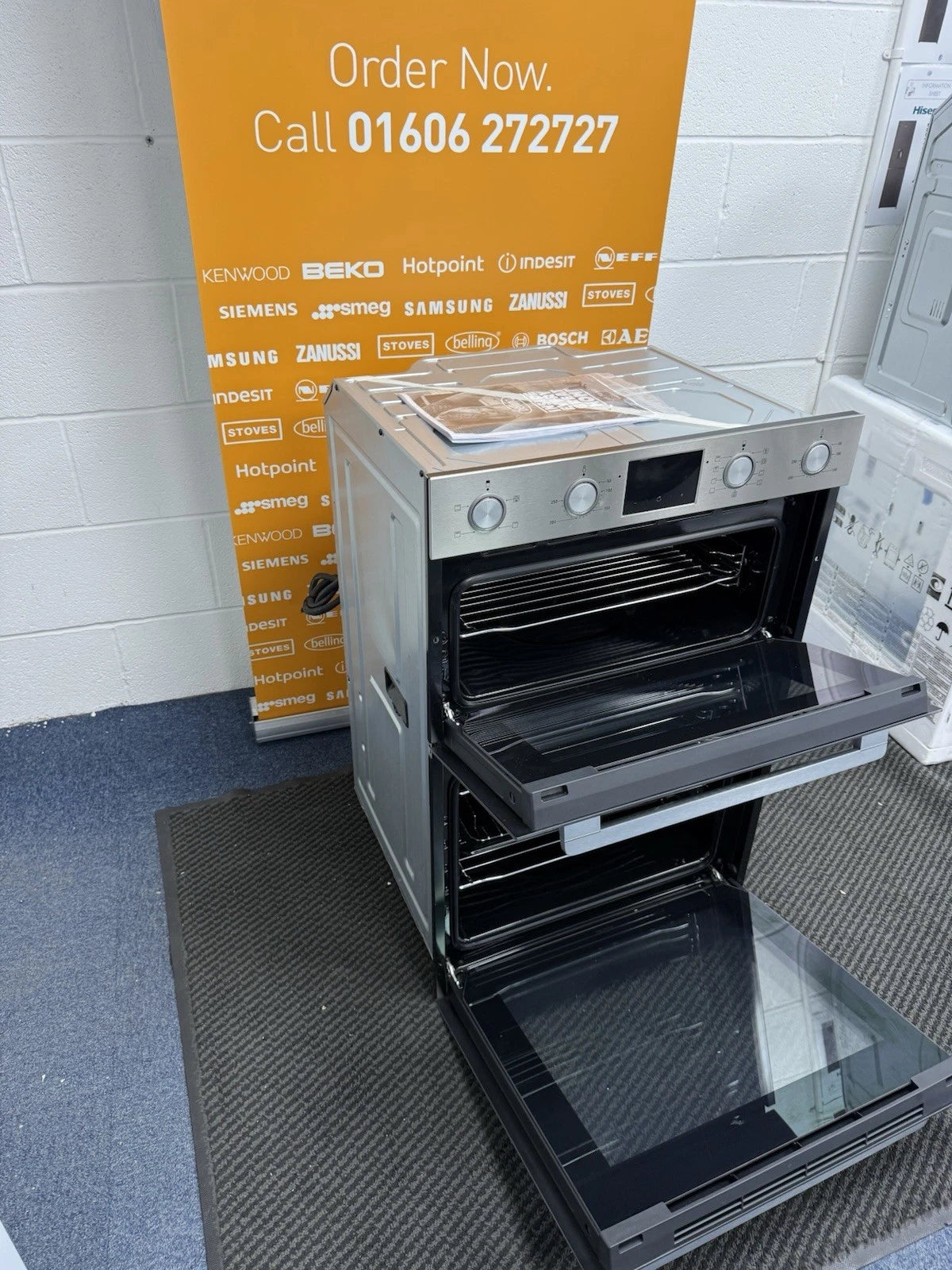 Belling BEL BI903MFC (16) Built In Double Electric Oven in Stainless Steel - A/A Rated - (Refurbished) - HW181416