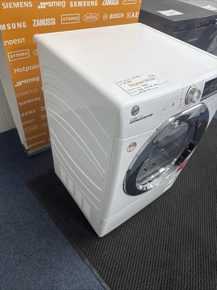 Hoover HLE C9TCE-80 (01) 9KG Wi-Fi Enabled Condenser Tumble Dryer with Sensor Dry in White R