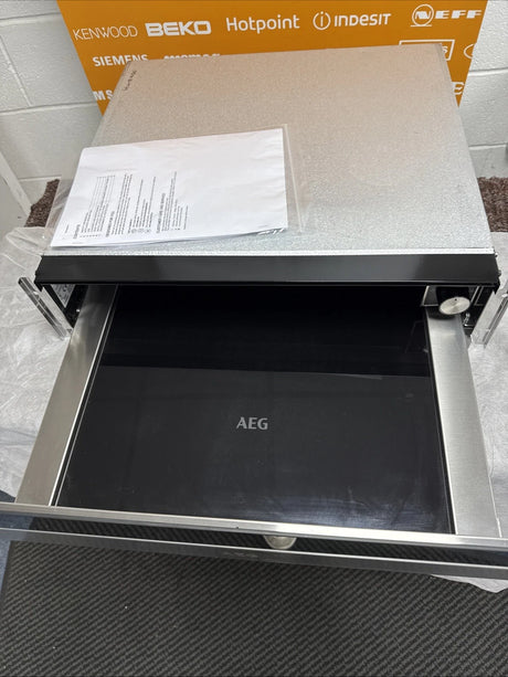 AEG KDK911424M 14cm Warming Drawer in Stainless Steel and Black - Grade B - HW181430