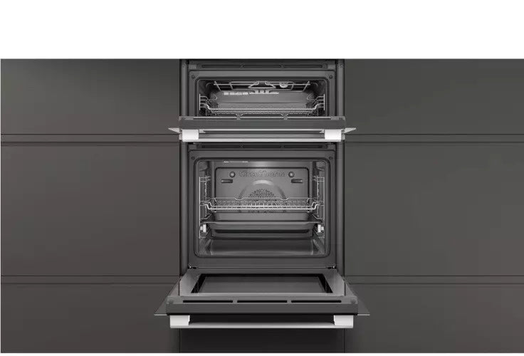 Neff N50 U1ACE2HN0B (82) Built-In Electric Double Oven in Stainless Steel - A Rated