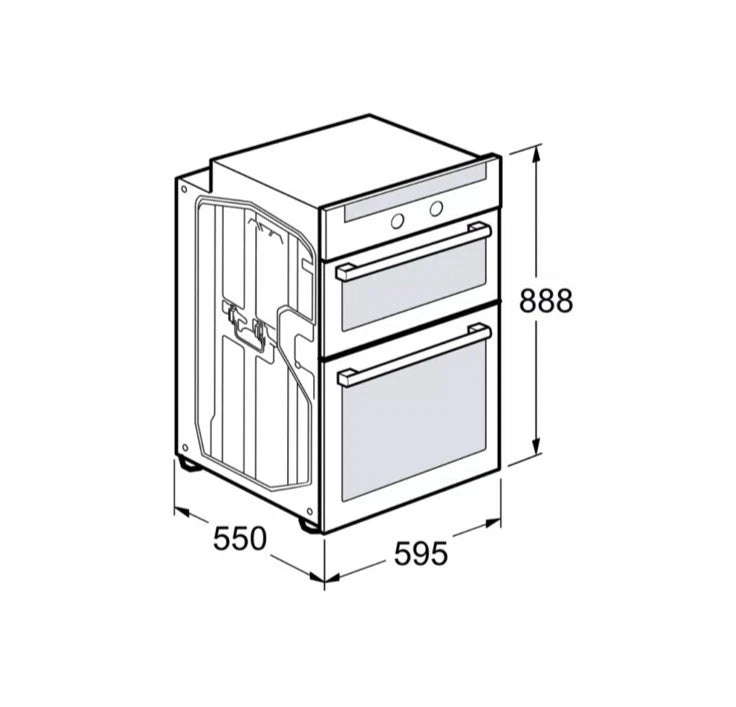 Bosch Series 2 MHA133BR0B (71) Built In Electric Double Oven in Stainless Steel - A Rated - HW181471