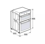 Bosch Series 2 MHA133BR0B (71) Built In Electric Double Oven in Stainless Steel - A Rated - HW181471