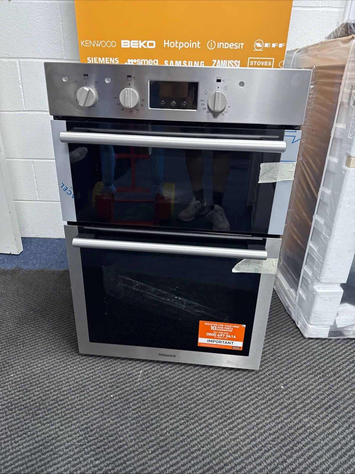 Hotpoint Class 4 DD4 541 IX (75) Built In Electric Double Oven in Stainless Steel - AA Rated - HW181475