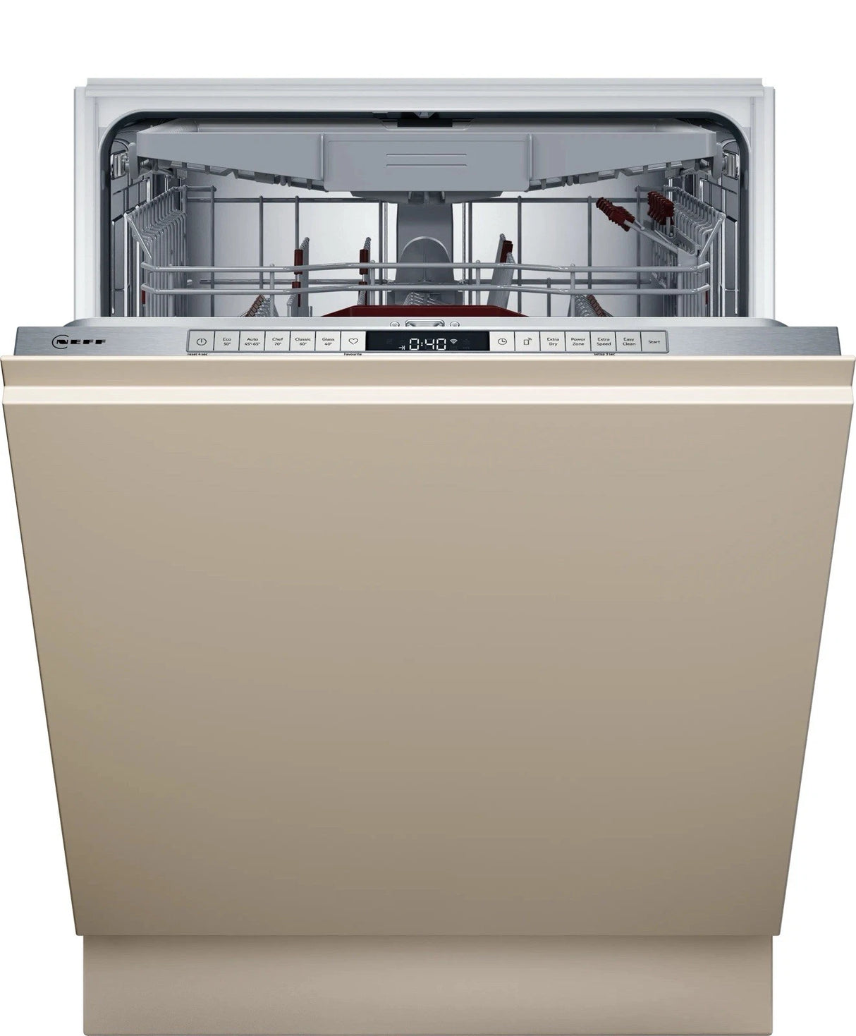 Neff N50 S155ECX07G (15) Smart WiFi Enabled Integrated Dishwasher with Stainless Steel Control Panel - C Rated (Graded)
