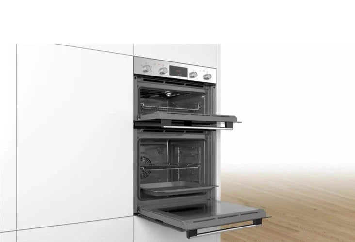 Bosch Series 2 MHA133BR0B (71) Built In Electric Double Oven in Stainless Steel - A Rated - HW181471