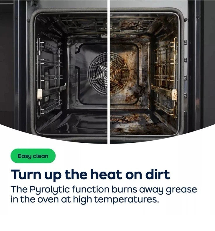 Hisense BSA65222PBUK (93) Built in Electric AirFry Single Oven with Pyrolytic Self Cleaning in Black - A+ Rated - HW181493