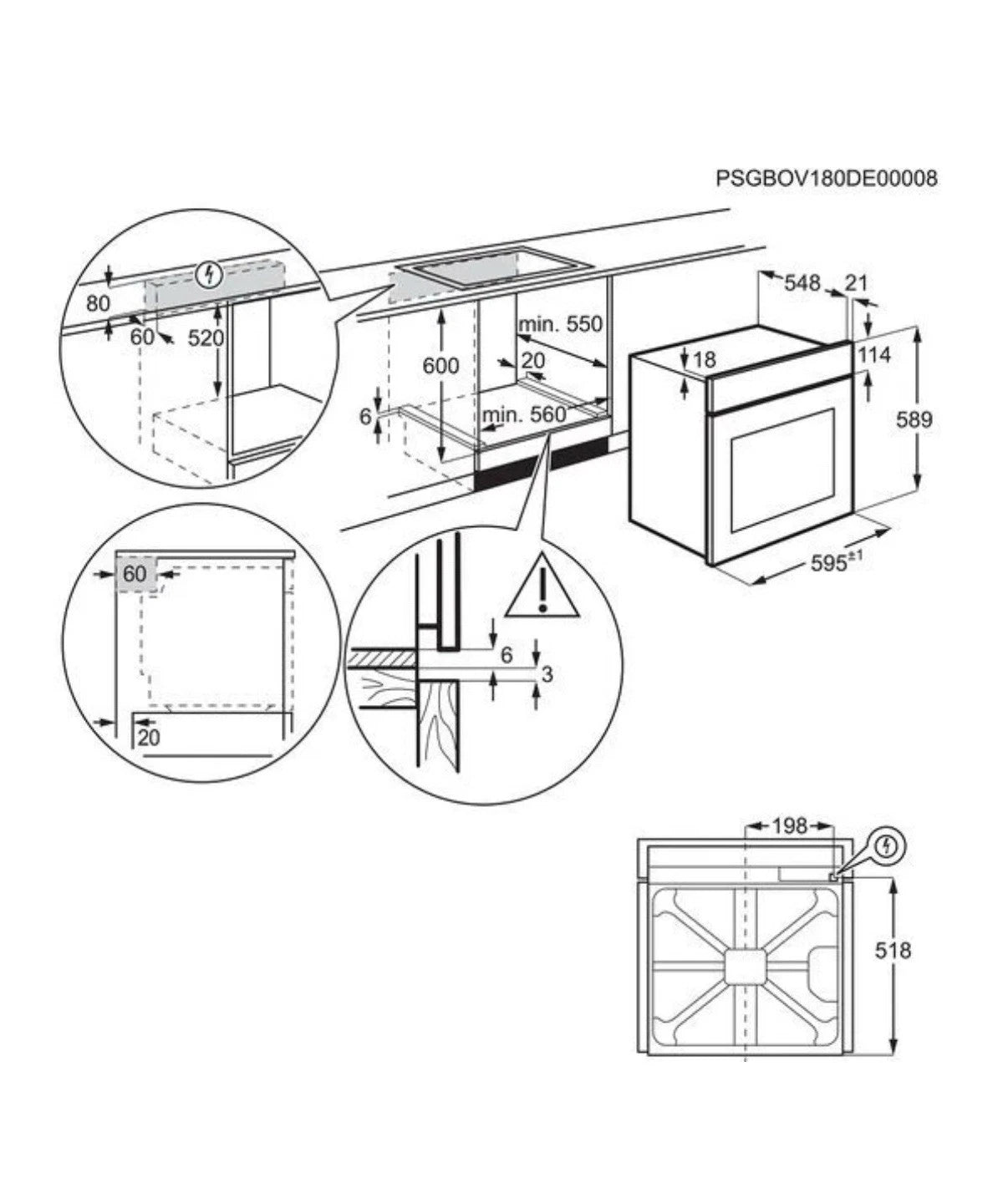 Zanussi FanCook ZOHCX3X2 (96) Single Electric Oven 72 Litres in Stainless Steel - A Rated