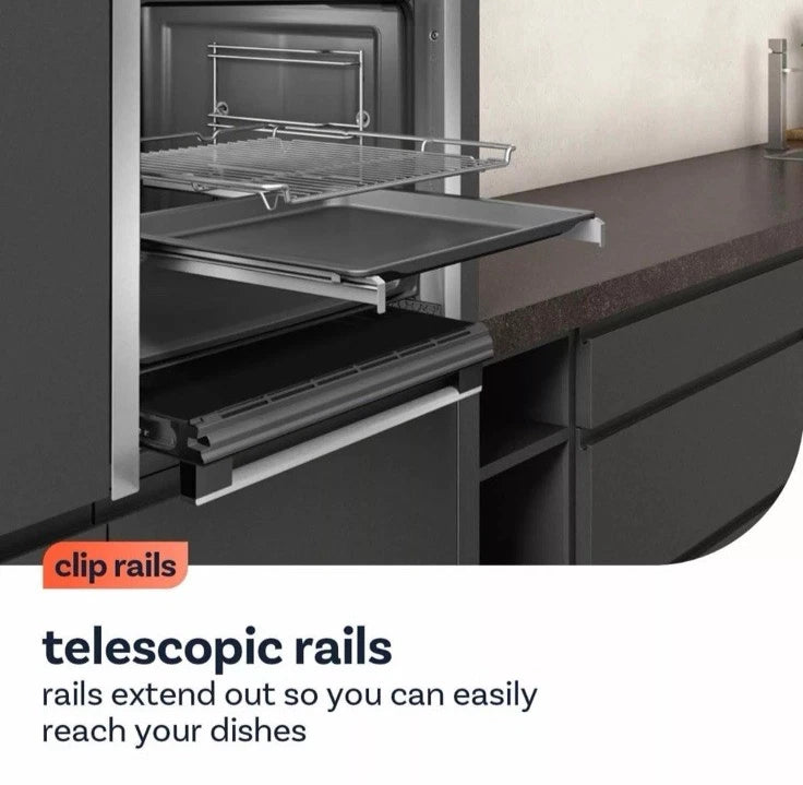 Neff B3ACE4HG0B (53) Slide & Hide® Electric Single Oven in Graphite Grey - A Rated (Blemished) - HW181453