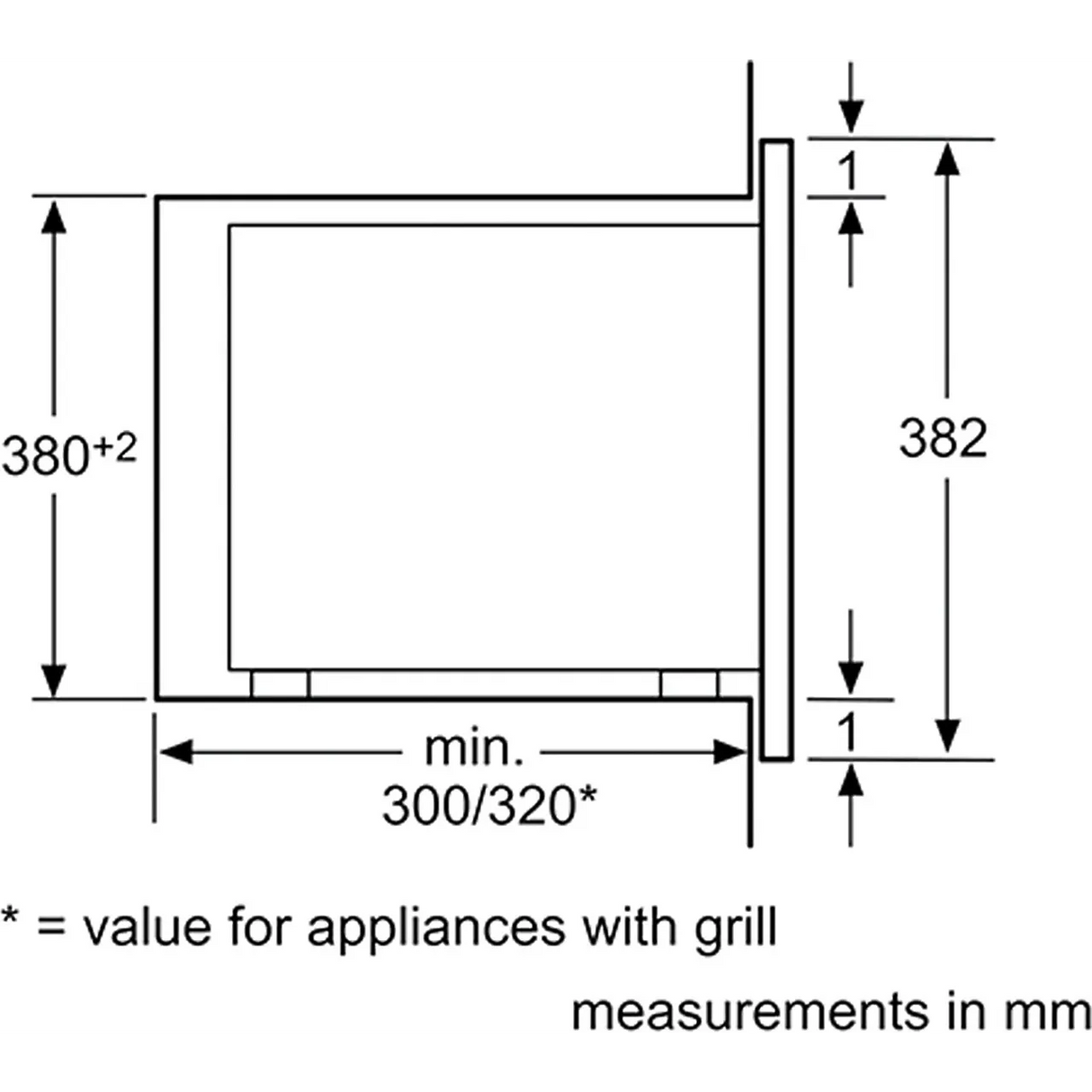 Bosch Series 4 BFL523MB0B 20 Litre 38cm High Built-in Small Microwave Oven in Black - (Tatty Box) - HW181710