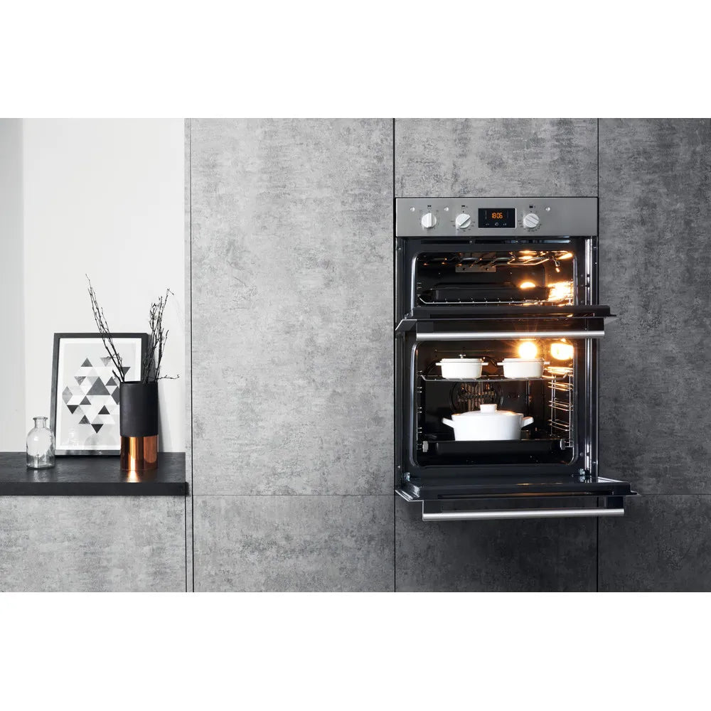 Hotpoint Class 4 DD4 541 IX (75) Built In Electric Double Oven in Stainless Steel - AA Rated - HW181475