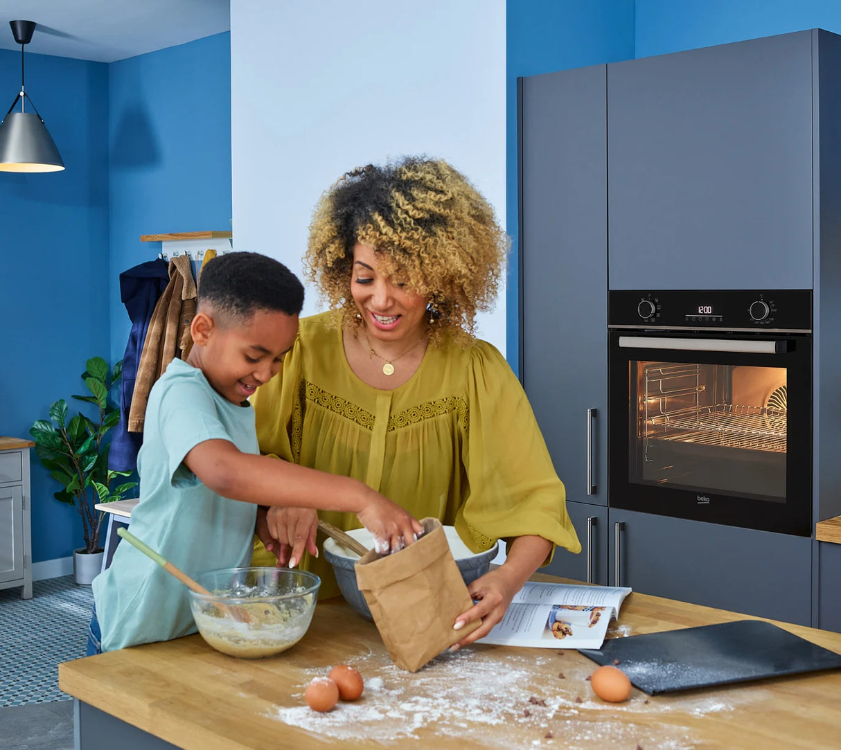 Beko RecycledNet® BBXDF22300S (66) Built In Double Oven in Silver - A/A Rated - (Blemished) - HW181466