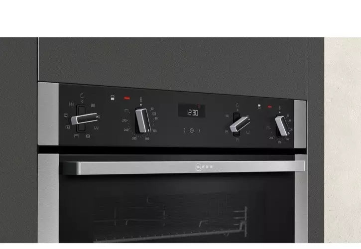 Neff N50 U1ACE2HN0B (45) Built-In Electric Double Oven in Stainless Steel - A Rated - (Blemished) - HW181545